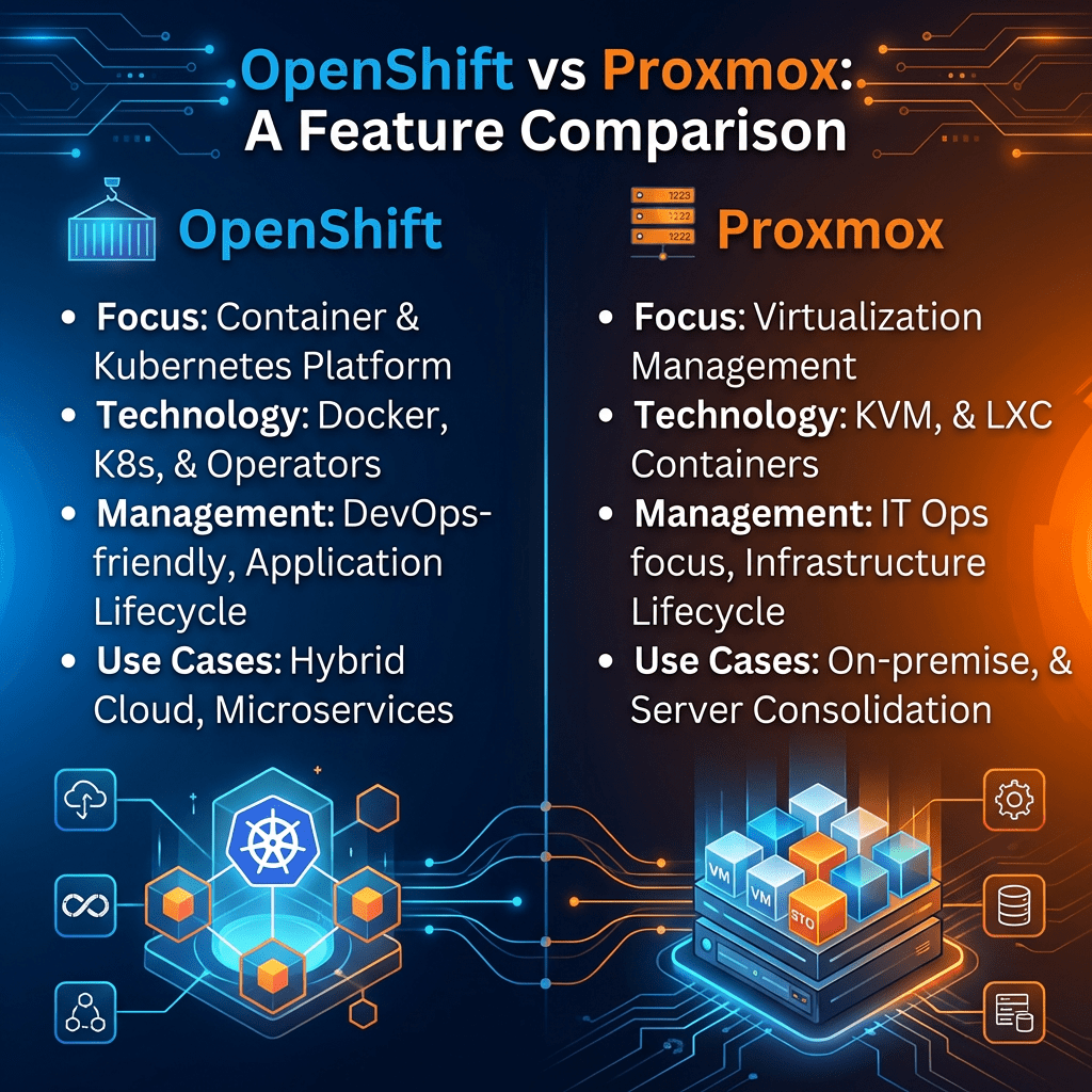OpenShift Virtualization and Proxmox VE: Key Differences&nbsp;Explained